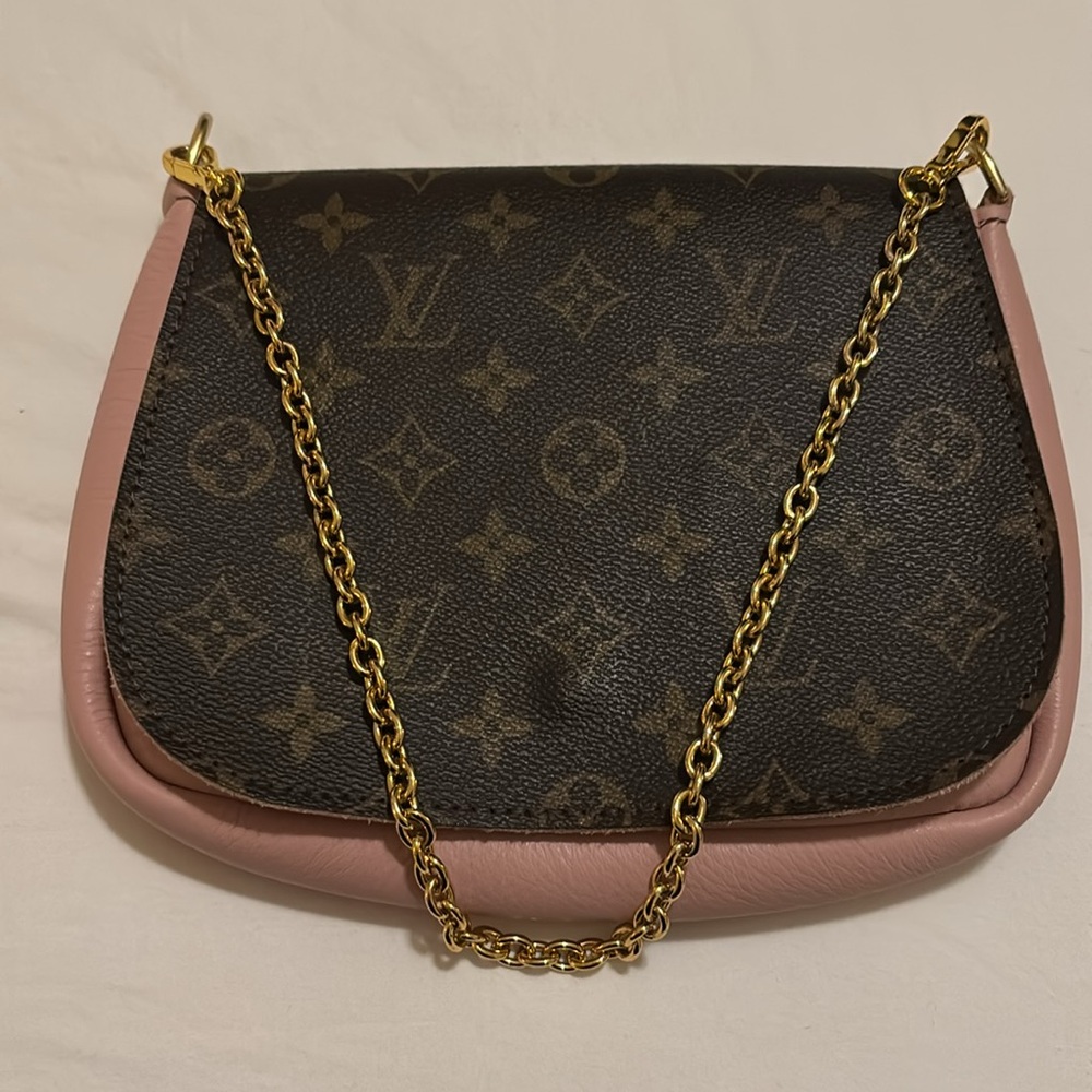 LV monogram and pink leather crossbody bag - Picture 12 of 12